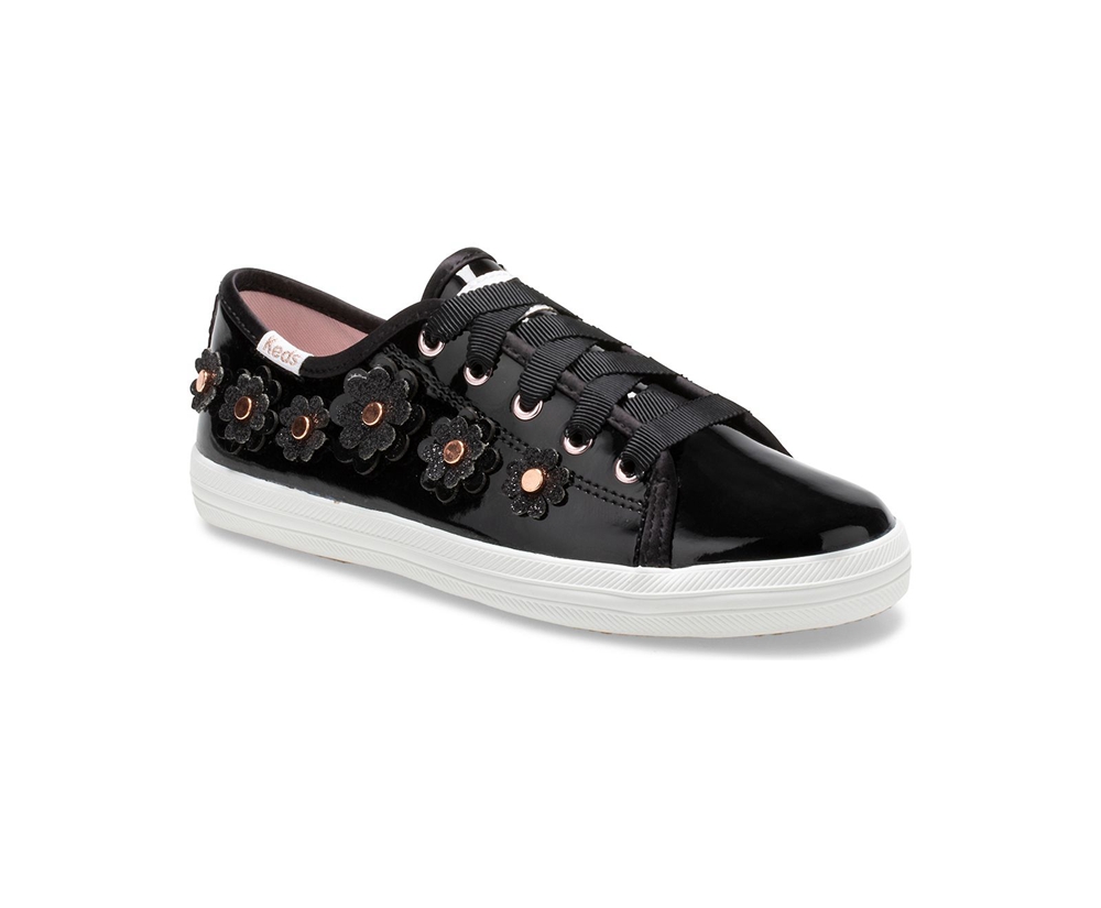 Keds Sneakers Black - Kate Spade new york Kickstart Patent Leather - Kids FASVYG-120